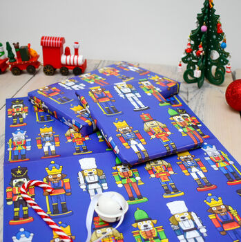 Dog Nutcrackers Christmas Gift Wrap, 6 of 8