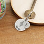Nana Gift Birth Flower Pewter Keyring, thumbnail 6 of 7