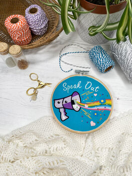 Speak Out Embroidery Kit, 7 of 7