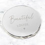 Personalised Heart Motif Compact Mirror, thumbnail 1 of 8