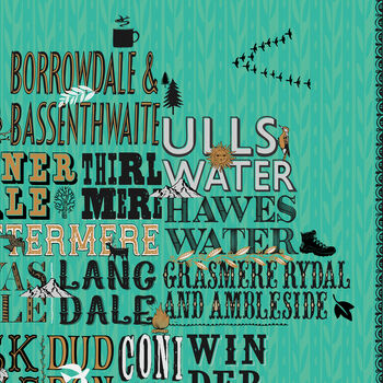 13 Valleys Lake District Poster Print, 3 of 4