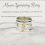Crescent Moon Spinning Ring, thumbnail 4 of 5