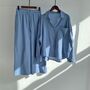 Blue Two Piece Summer Casual Full Sleeve Co Ord Set, thumbnail 1 of 3
