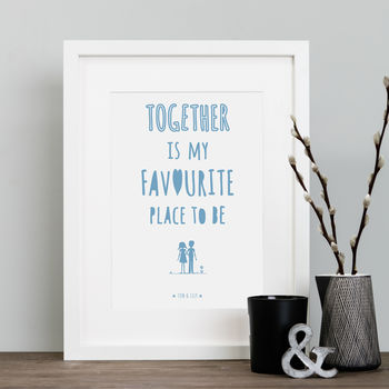 Together Is My Favourite Place Valentine's Picture, 7 of 12