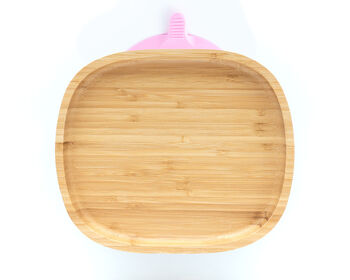 Classic Rectangle Suction Plate Pink, 2 of 4