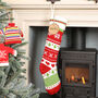 Personalised Chunky Knit Nordic Christmas Stocking, thumbnail 1 of 7