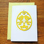 Easter Card With Yellow Easter Chicks Paper Decoration, thumbnail 1 of 4