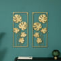 Nordic Gold Symmetrical Leaf Wall Art Decor, thumbnail 1 of 5