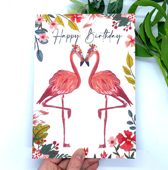 Flamingo Birthday Card, 4 of 6