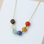 Colourful Crystal Pendant Gold Necklace, thumbnail 1 of 3