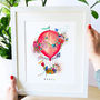 Personalised Bright Hot Air Balloon Print, thumbnail 10 of 12