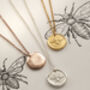 Silver And Gold Honey Bee Coin Pendants, thumbnail 3 of 3