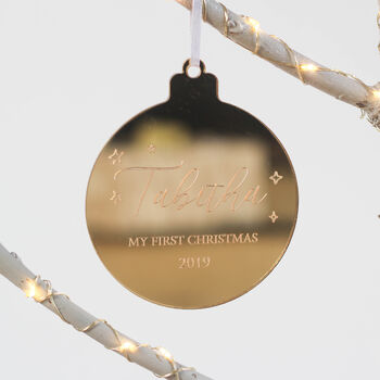 Personalised My First Christmas Hanging Decoration, 2 of 3