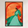Woman In Green Illustrated Art Print, thumbnail 5 of 6