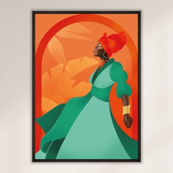 Woman In Green Illustrated Art Print, 5 of 6