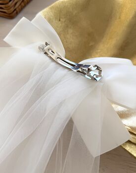 Catherine Communion Barrette // Ages Three Upwards // With A Pink Satin Drawstring Bag, 5 of 6