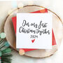 Our Very First Christmas Together Love Heart Card, thumbnail 1 of 4