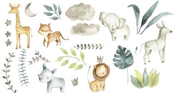 Safari Baby Animals Cot Bed Sheet, 3 of 3