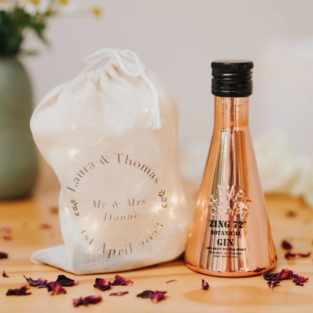 Zing 72 Gin Personalised Wedding Favour 5cl, 1 of 10
