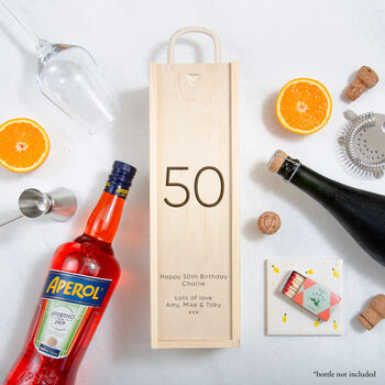 Personalised Birthday Bottle Box Modern Font, 7 of 7