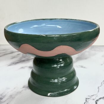 Handmade Pedestal Bowl, 2 of 2