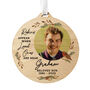 Personalised Robin Photo Memorial Wooden Bauble – Christmas Keepsake, thumbnail 5 of 5