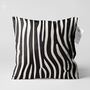 Zebra Pattern Black And White Cushion Cover, thumbnail 1 of 7