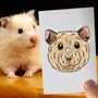 Personalised Hamster Lover Portrait Face Print, thumbnail 2 of 10