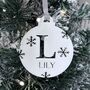 Personalised Name And Initial Christmas Bauble, thumbnail 8 of 12