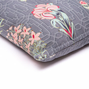 Les Indes Mahua Floral Recycled Cotton Cushion Cover, 6 of 6