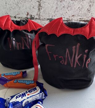 Halloween Trick Or Treat Personalised Luxury Feel Bag, 3 of 5