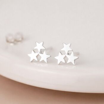 Sterling Silver Galaxy Star Stud Earrings – 8mm, 2 of 7