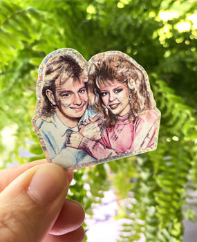 Scott And Charlene Neighbours Glitter Sticker, 5 of 5