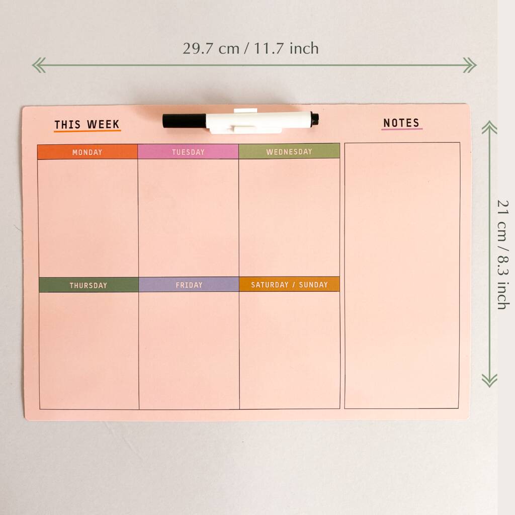 Giraf omvendt miles Weekly Planner Fridge Magnet Meal Planner By Once Upon a Tuesday |  notonthehighstreet.com