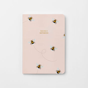 Personalised Bee Softback Notebook, 2 of 6