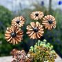 Set Of Three Or Five Copper Daisy Copper Garden Stakes, thumbnail 1 of 10