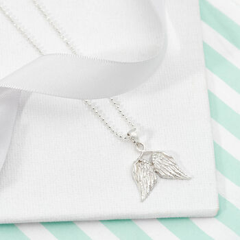Mother And Daughter Necklaces Angel Wings Necklace Set, 5 of 6