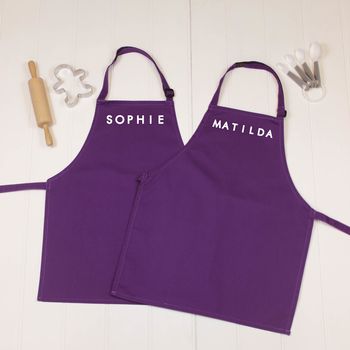 Personalised Kids Apron Set With Name, 4 of 9