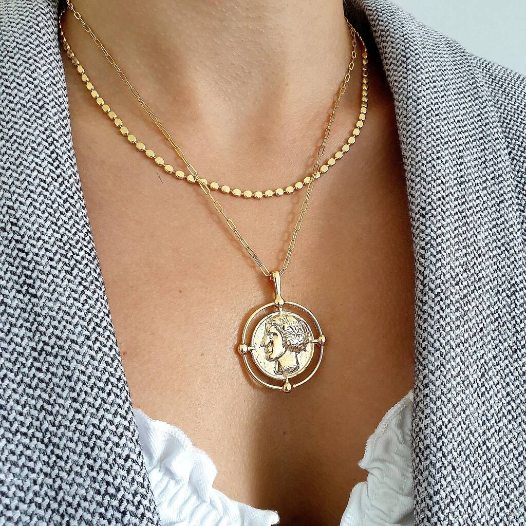 Long Link Chain Medallion Necklace By Misskukie