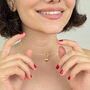 Gold Plated Puffed Heart Pendant Love Charm Necklace, thumbnail 3 of 5