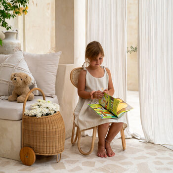 Little Dinosaur Chair – Handwoven Rattan Kids Seat, 4 of 7