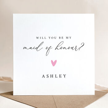 Personalised Will You Be My Maid Of Honour Card, 2 of 4
