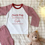 Personalised North Pole Christmas 2024 Rompersuit Or Pyjamas, thumbnail 1 of 6