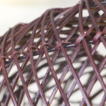 Large Hand Woven Oval Bamboo Pendant Light Shade, 6 of 8