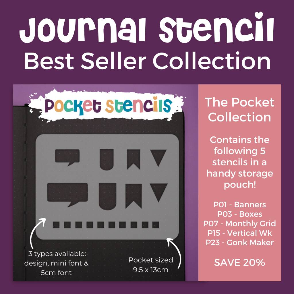 The Bestseller Collection: Pocket Journal Stencils, 1 of 7
