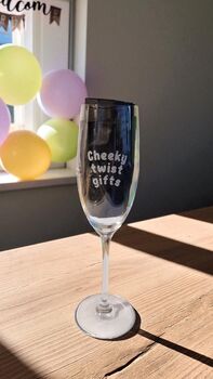 Personalised Champagne Flute Glass – Engraved Gift, 4 of 9