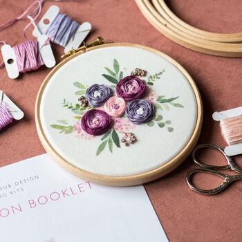 Lilac Bouquet Embroidery Hoop Kit, 8 of 8
