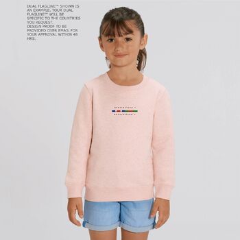 Dual Flag Organic Cotton Kid’s Sweatshirt, 8 of 9