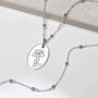 Sterling Silver March Birth Flower Necklace, thumbnail 1 of 7