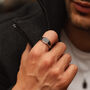 Men's Stainless Steel And Onyx Signet Ring, thumbnail 6 of 11